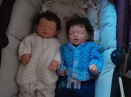 Twin full body silicone dolls boy and girl.