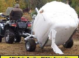 ATV Bale Trailer, quad bale trailer for moving round bale of hay, haylage, silage and straw.