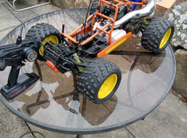 1/5th scale remote control car.
