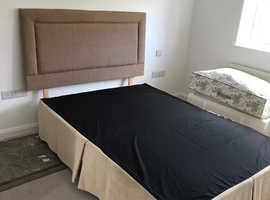 Double bed with mattress and   headboard