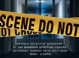 Psychic Detective Weekend Workshop Saturday / Sunday 13/14 July 2024