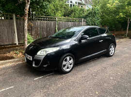 Renault Megane, 2009 (09) Black Coupe, Manual Petrol, 102,992 miles