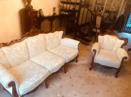 French antique style sofa and chair