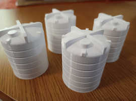 OO / HO Water storage tank '25k litre' . 1:76 Scale for Model Railway, pack of 4