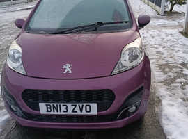Peugeot 107, 2013 (13) Purple Hatchback, Manual Petrol, 62,290 miles