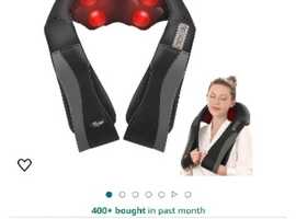 Heated massager for shoulder and neck