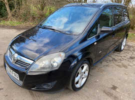 Vauxhall Zafira Sri , 2008 (08) Black MPV, Manual Petrol, 99,076 miles