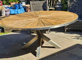 Hand made teak table and 6 chairs
