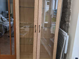 Oak veneer Display Cabinet