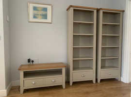 Cotswold company tv unit and book cases