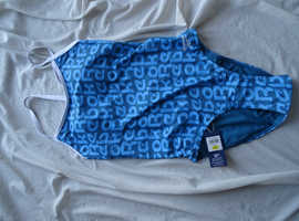 NEW Reebok ladies swimming costume suit swimwear one-piece blue sizes available S/M/L