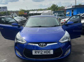 Hyundai Veloster, 2012 (12) Blue Coupe, Manual Petrol, 64,421 miles