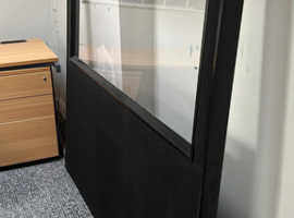 Office Partition Sound Screen 1600 width x 1500 high 60mm depth located in Westbourne