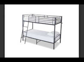 Bunk Bed, Metal in Grey