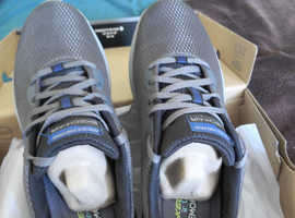 Mens Skechers Air, memory foam air cooled grey trainers size 10