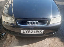 Audi A3, 2003 (52) Black Hatchback, Manual Petrol, 59,457 miles