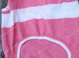 Medium Sized Dog Pink Knitted Overcoat