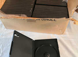 48 x Blank DVD / CD /Blu-Ray Media Cases / Sleeves / Wallets, Black, Unused