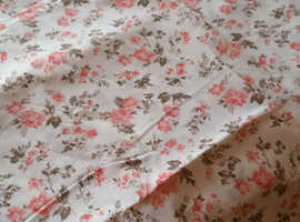 Pair of Bassetti Italian Polyester/ Cotton Pink Floral Sheets NEW