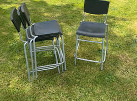4 x stackable bar stools