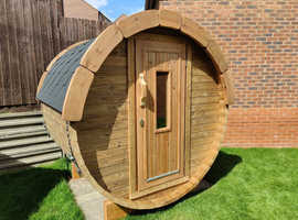 2,4m long Thermowood Barrel Sauna ( 2,27 m) packed in KIT - IN STOCK