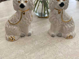 Royal Doulton China pair of large white dogs - beautiful!