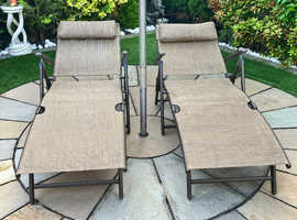 Set of 2 Folding Sun Loungers