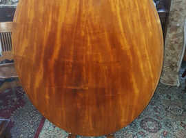 19th century victorian mahogany tilt top breakfast table Carved Will seat six