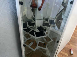 Glass cabinet with light