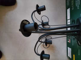 Chandelier mat black 5 light ceiling light.