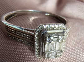 White gold diamond ring