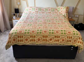 Quality Double Bed & Mattress containing 2 Storage Drawers