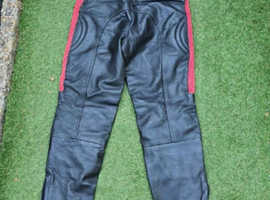 Leather jacket a trousers motorcycle