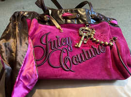 Juicy Couture burgandy velvet handbag
