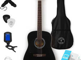 ACOUSTIC BLACK LEFT HANDED GUITAR