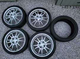 FREE! Set of 4 Anzio Speed 17" Alloy Wheels with 5 tyres 215/40/17 - Hyundai Coupe 4x114.3