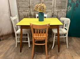 Mid century retro table with four chairs - local delivery