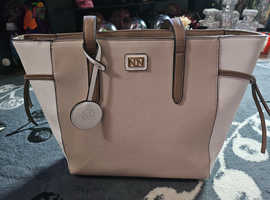 White and cream bag