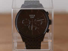 TITUS Black Automatic Watch - Sapphire Glass - Day/Date Display
