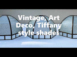 Ceiling light shades. Vintage, Tiffany, Art deco style. Sold as one lot £60 for all