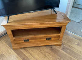 solid oak corner tv stand