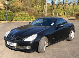 Mercedes Slk, 2008 (08) Black Convertible, Automatic Petrol, 110,698 miles