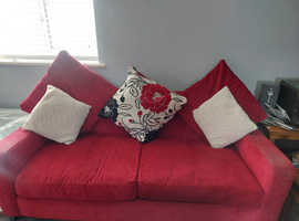 Two Red Sofa's
