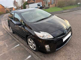 Toyota Prius, 2010 (10) Black Hatchback, Cvt Petrol Hybrid, 90,376 miles