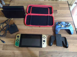 Custom Zelda Nintendo Switch 80+ Games - PicoFly Chip - 512gb SD card - Zelda Gamepad