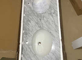 1200mm marble double sink top