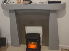 Fire surround bottom marble effect