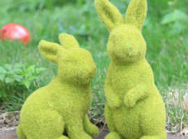 Flocking Artificial Plant Grass Easter Rabbit