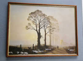 A Gerald Coulson Medium Sized Framed Print Titled "Winter Sunlight"