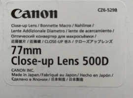 CANON 77mm CLOSE-UP LENS 500D